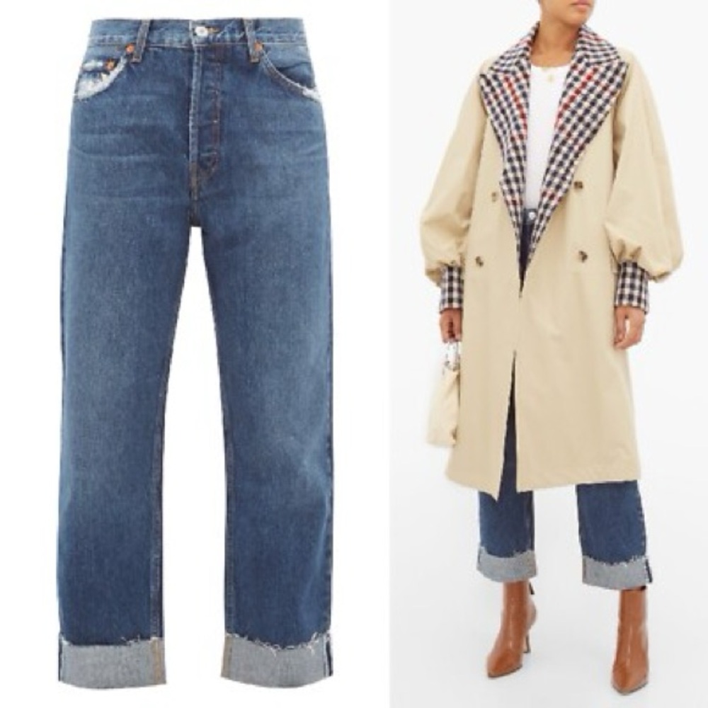 Re/Done Loose Straight Cuffed Jeans